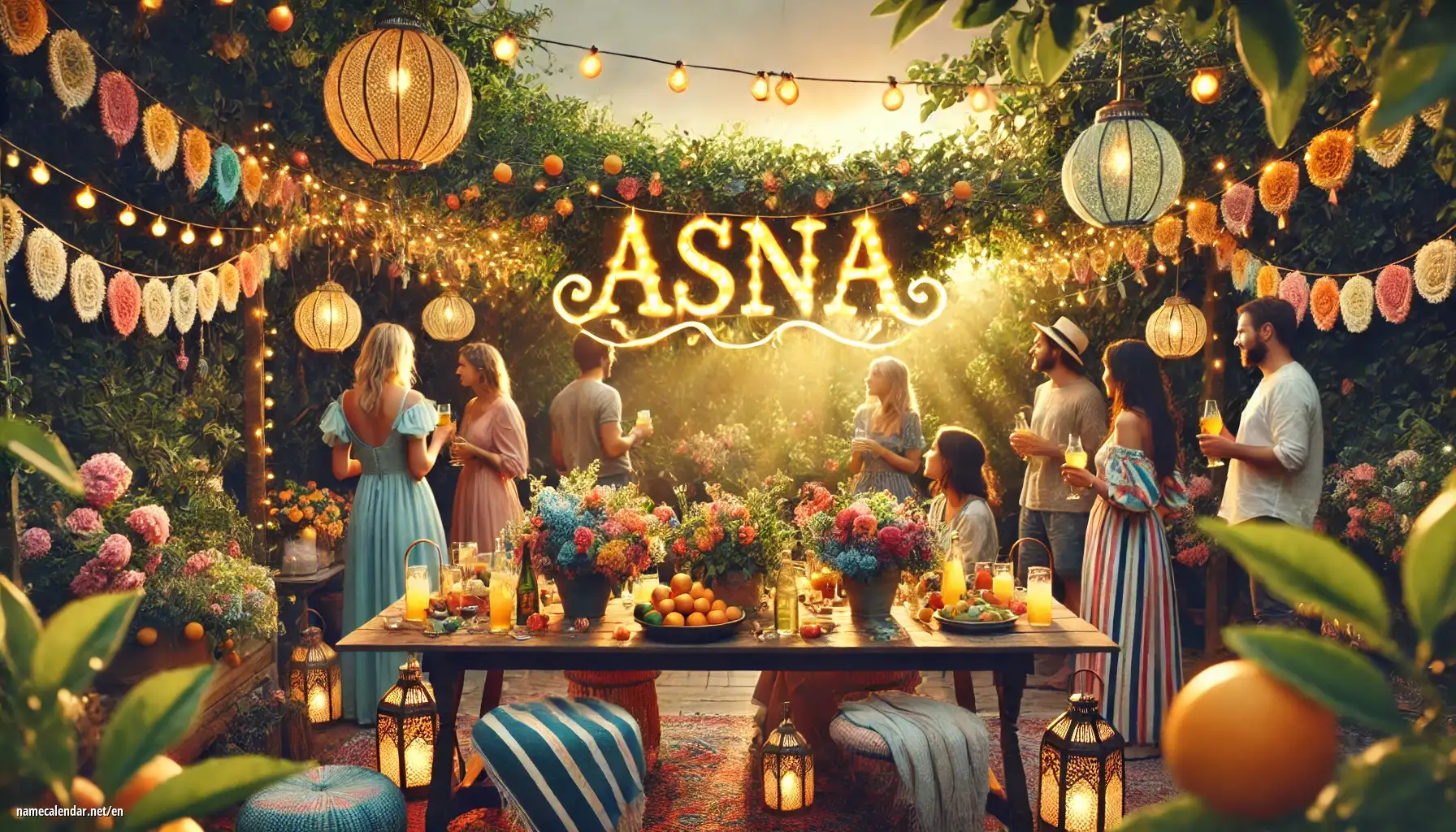 Celebration of name day and name - Asna