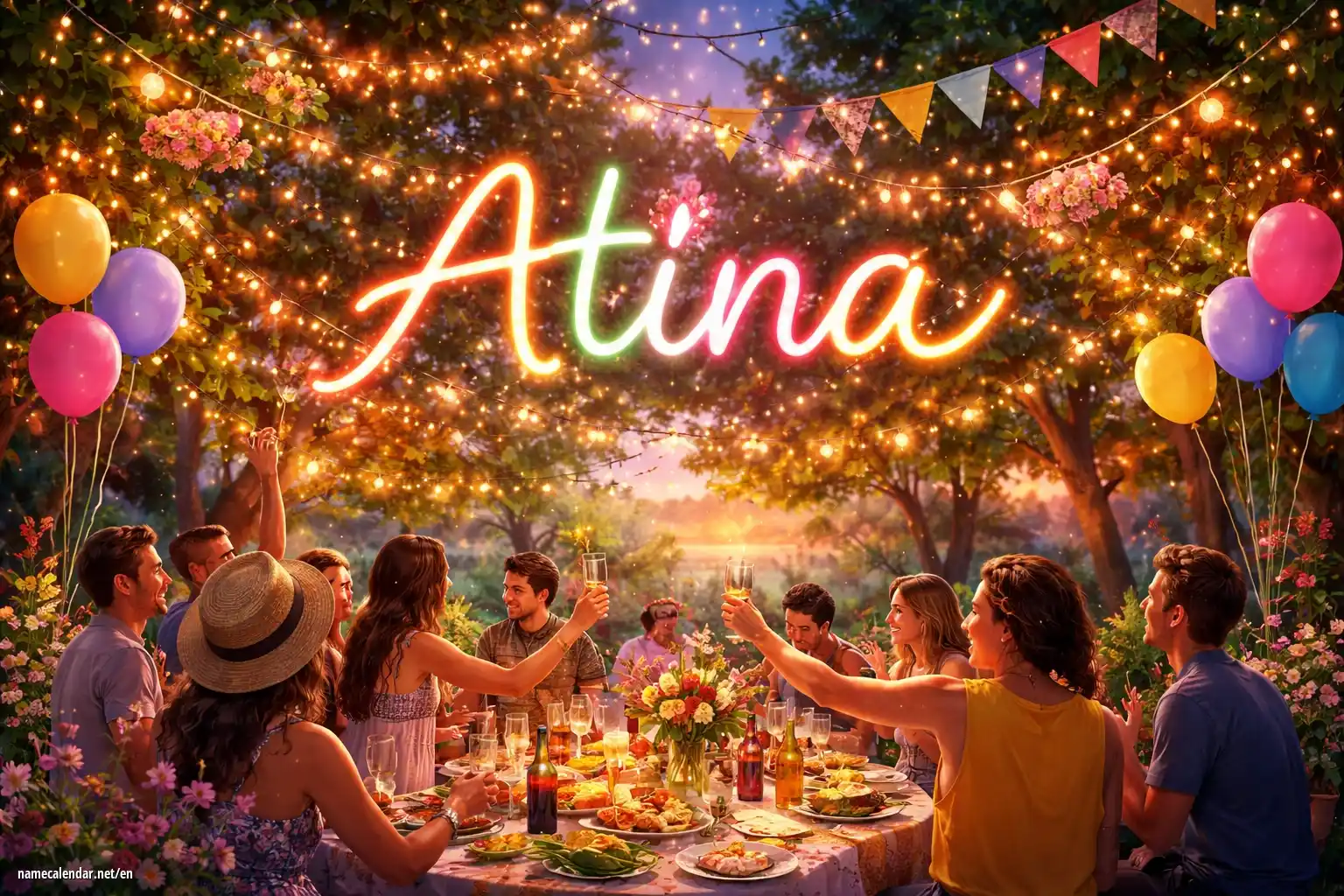 Celebration of name day and name - Atina