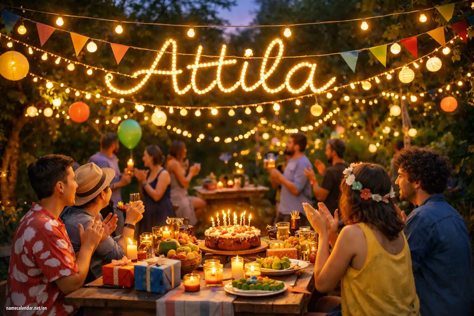 Celebration of name day and name - Attila