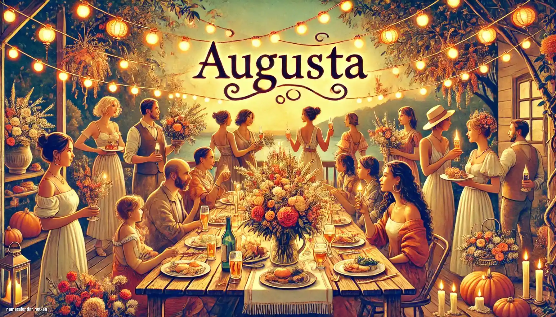 Celebration of name day and name - Augusta