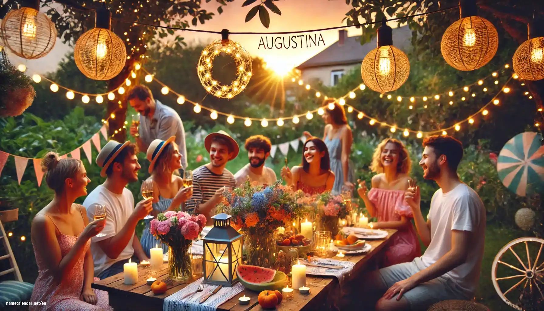 Celebration of name day and name - Augustina