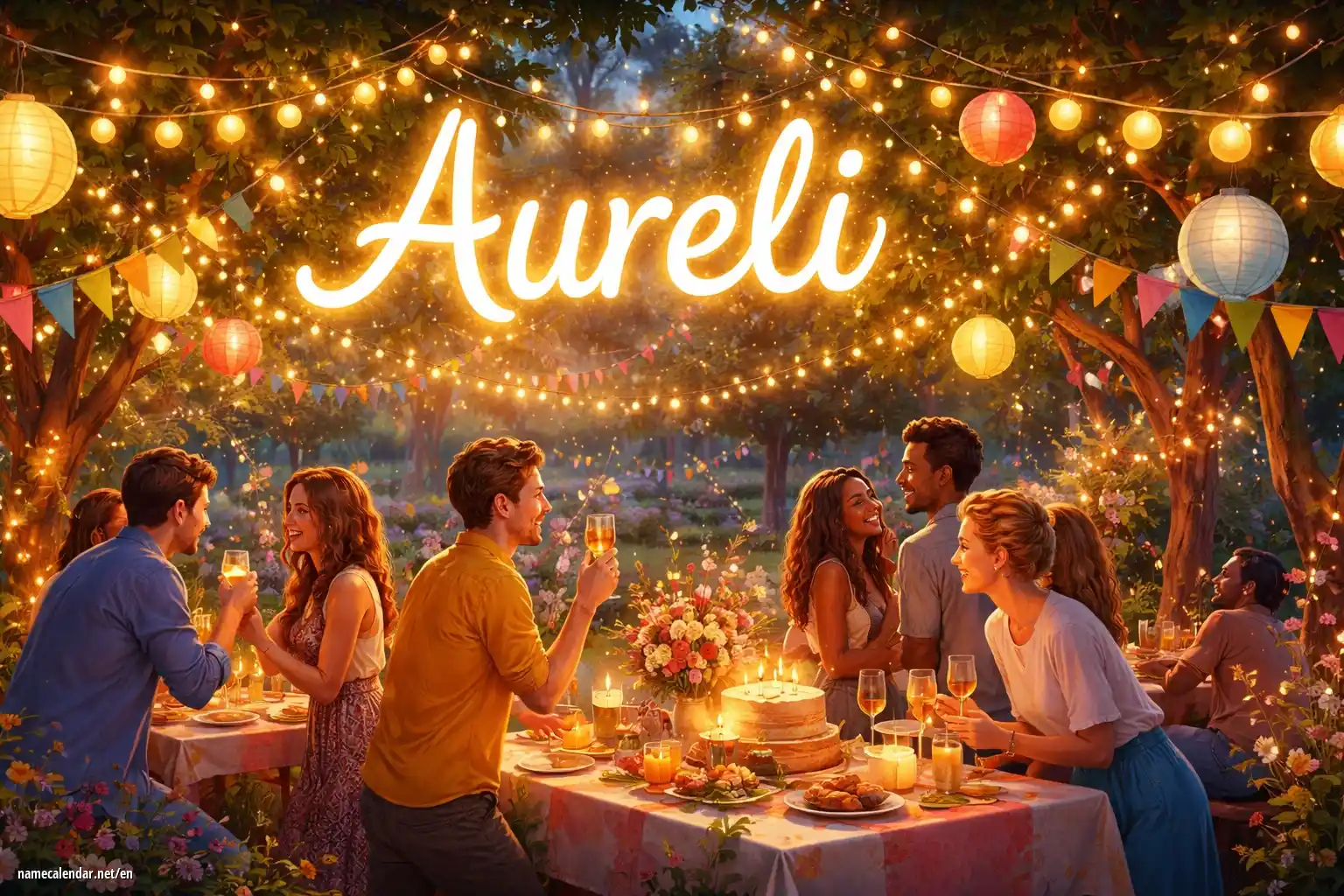 Celebration of name day and name - Aureli