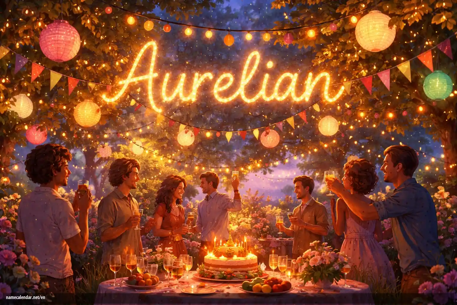 Celebration of name day and name - Aurelian