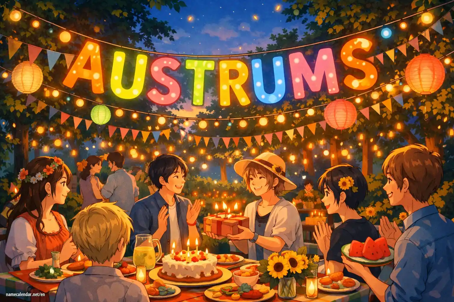 Celebration of name day and name - Austrums