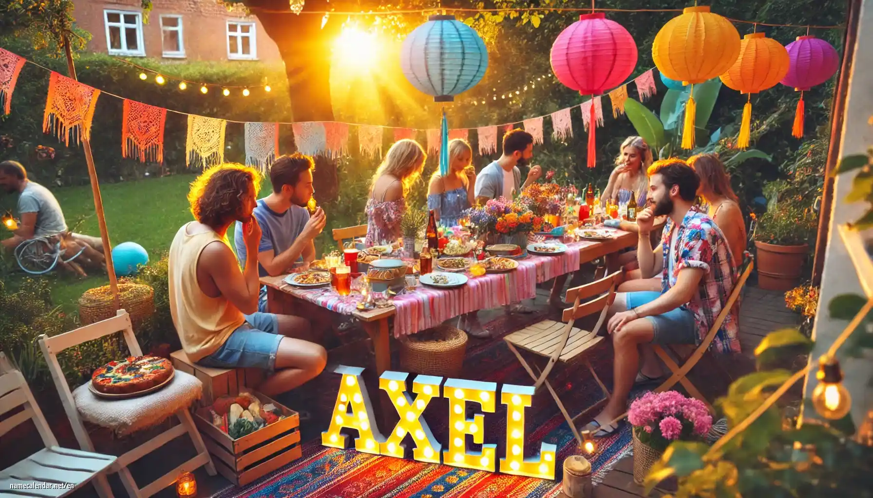 Celebration of name day and name - Axel