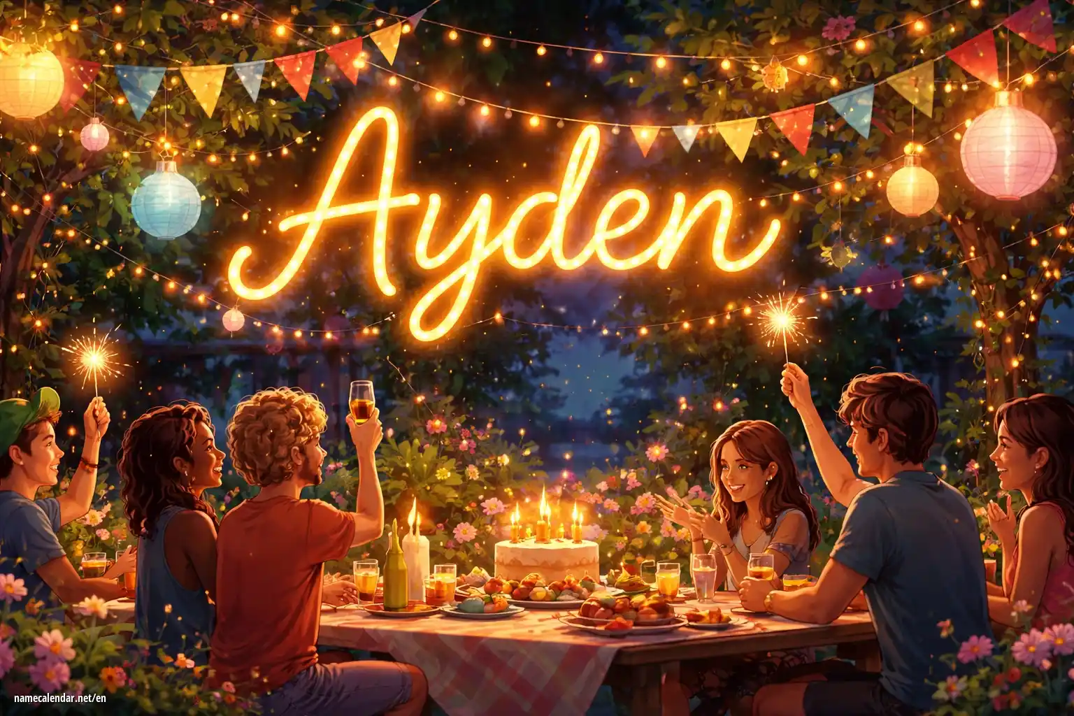 Celebration of name day and name - Ayden