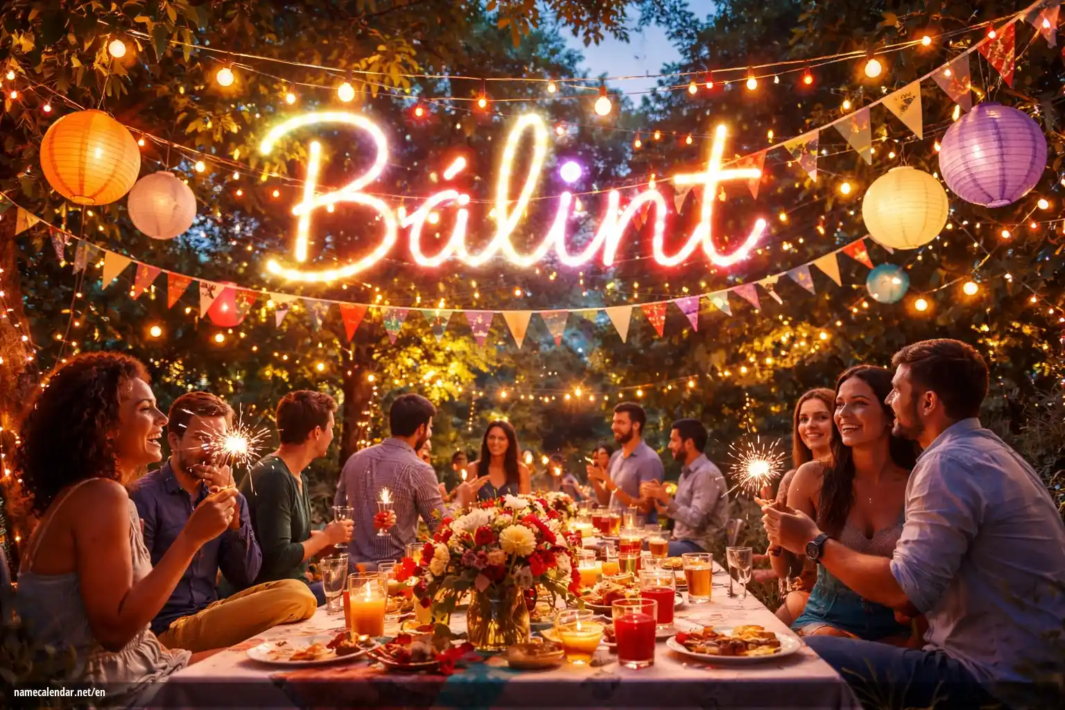 Celebration of name day and name - Bálint