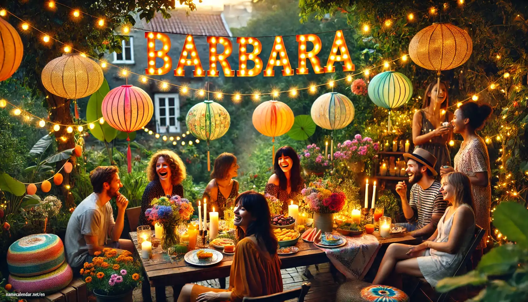 Celebration of name day and name - Bárbara