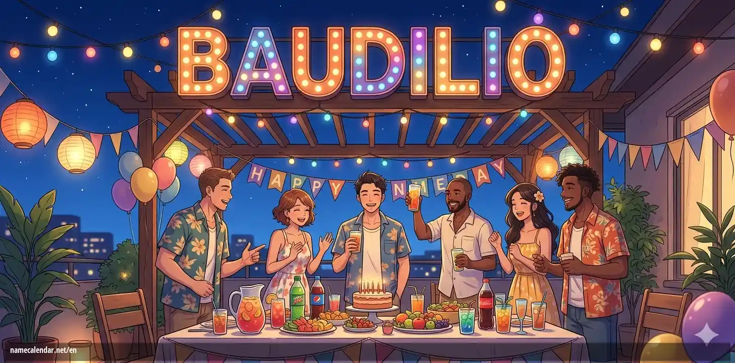 Celebration of name day and name - Baudilio