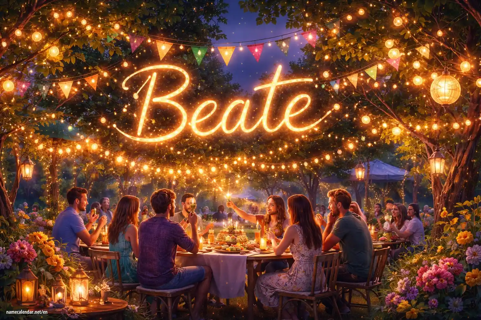 Celebration of name day and name - Beate