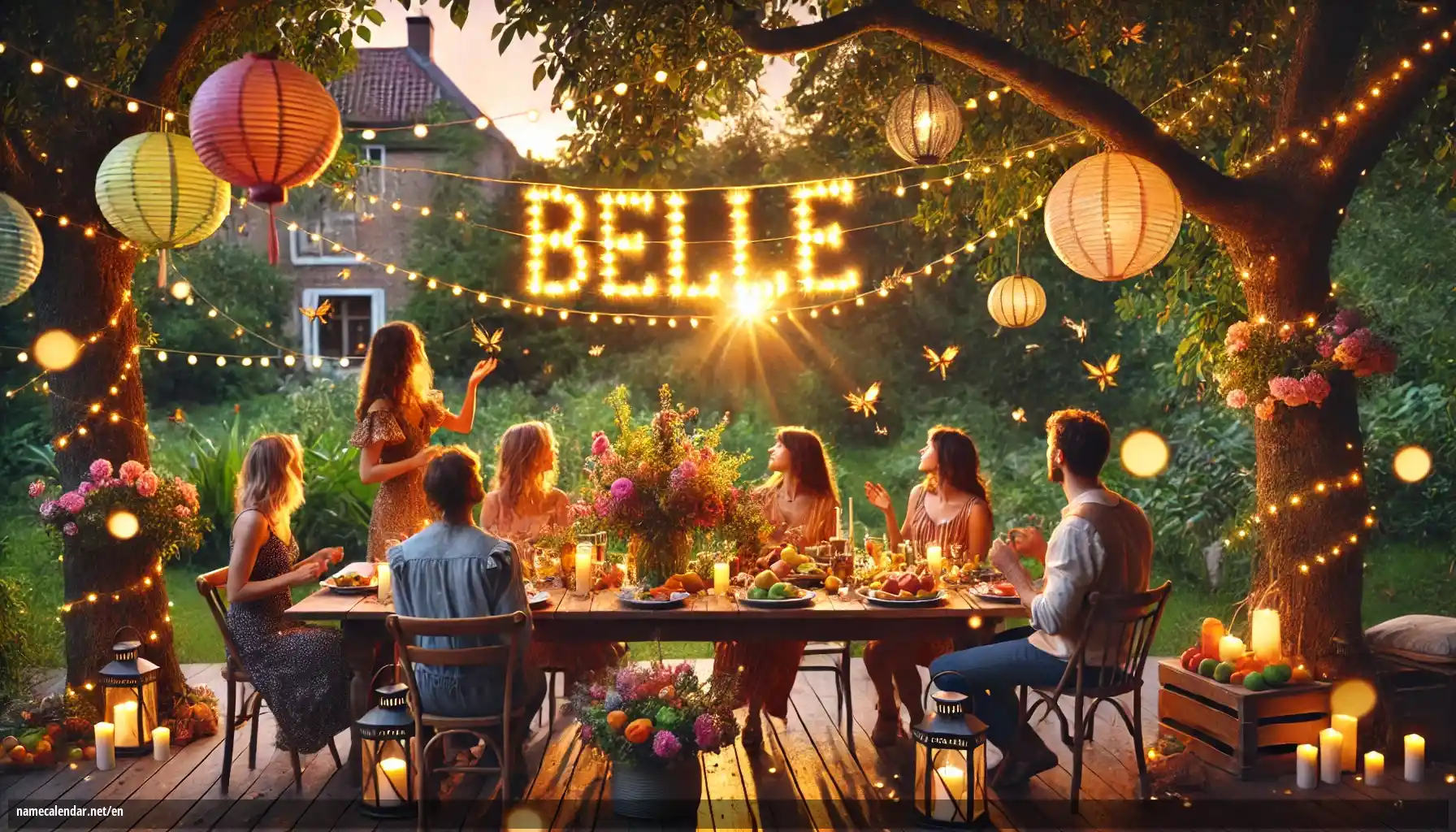 Celebration of name day and name - Belle