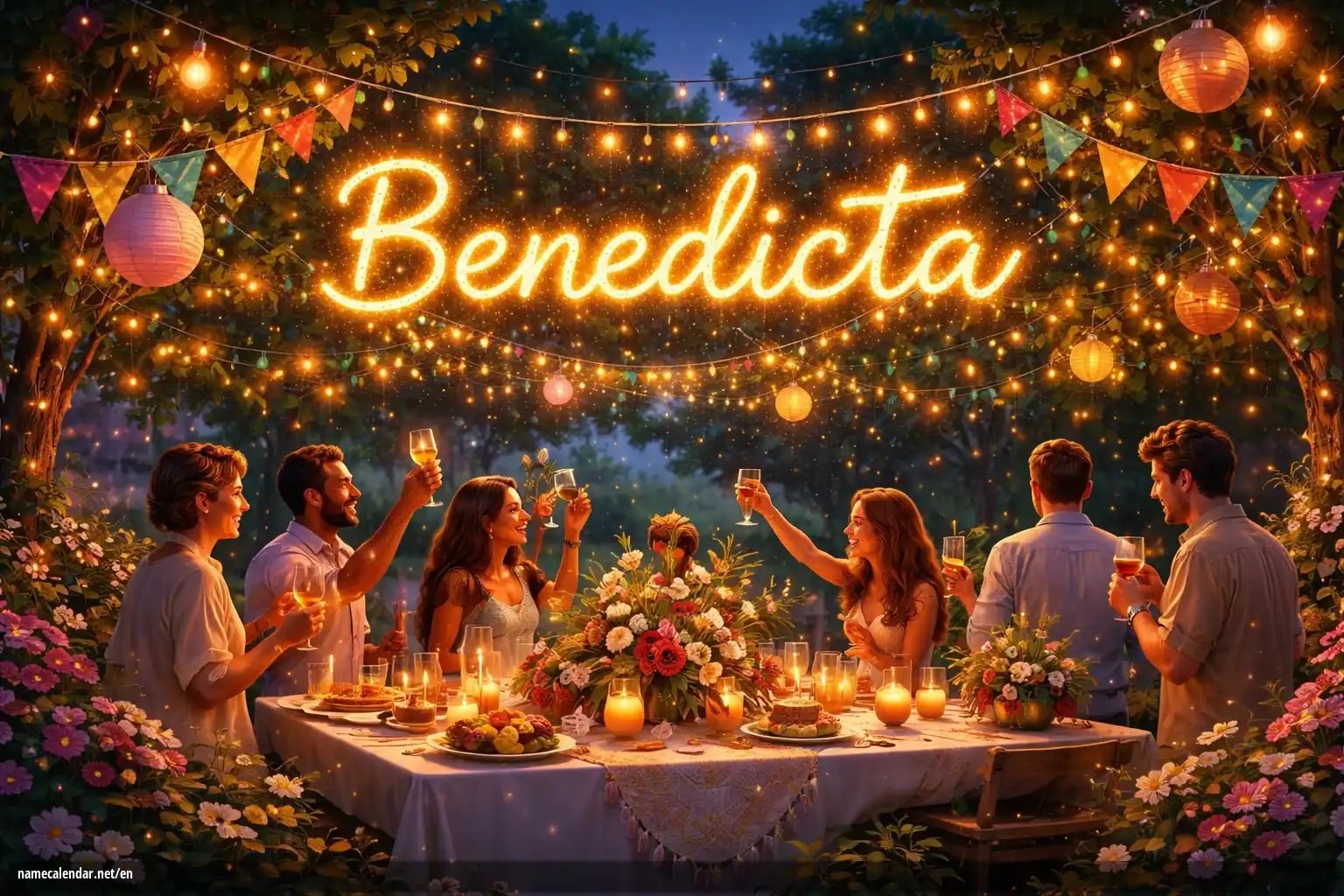 Celebration of name day and name - Benedicta