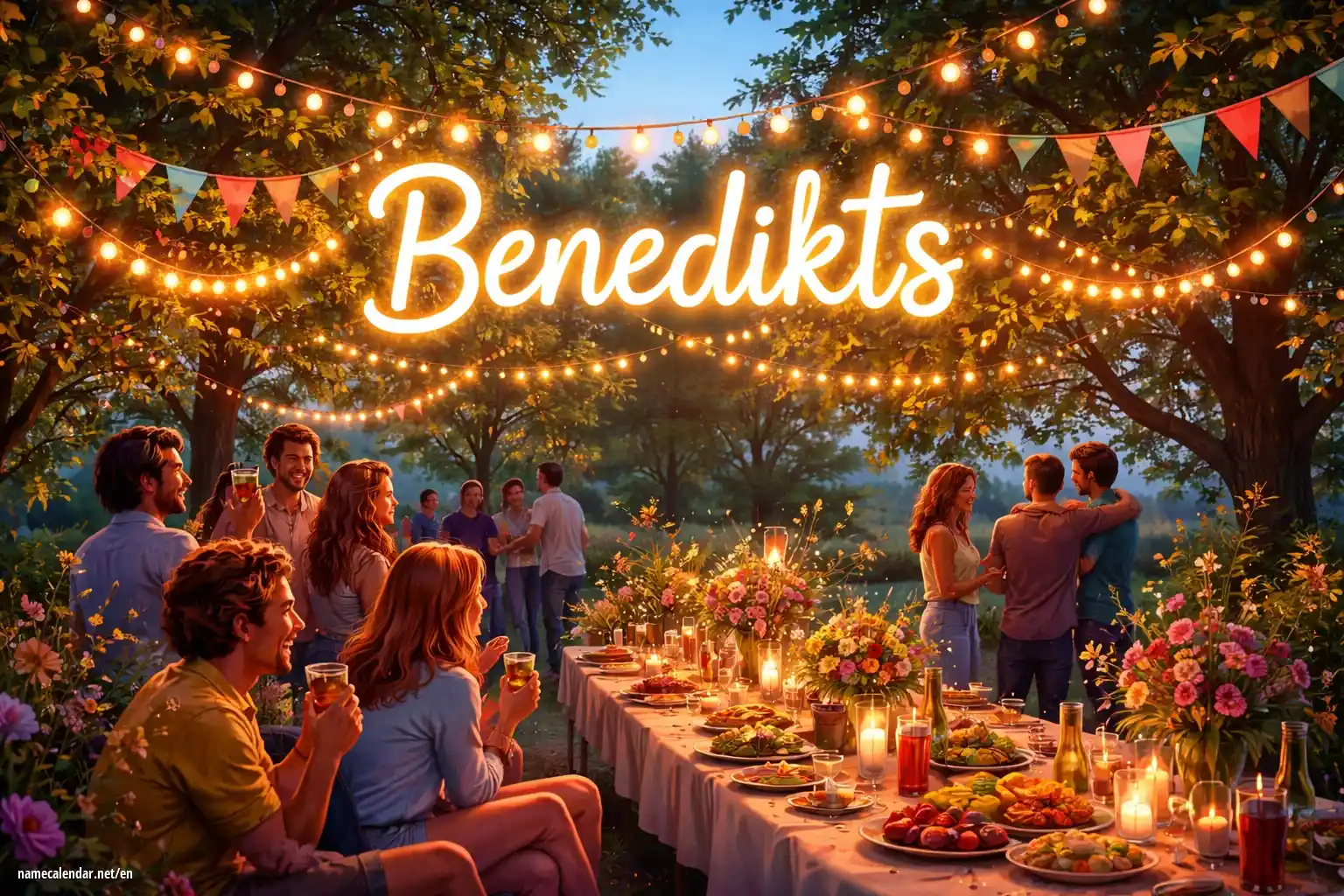 Celebration of name day and name - Benedikts
