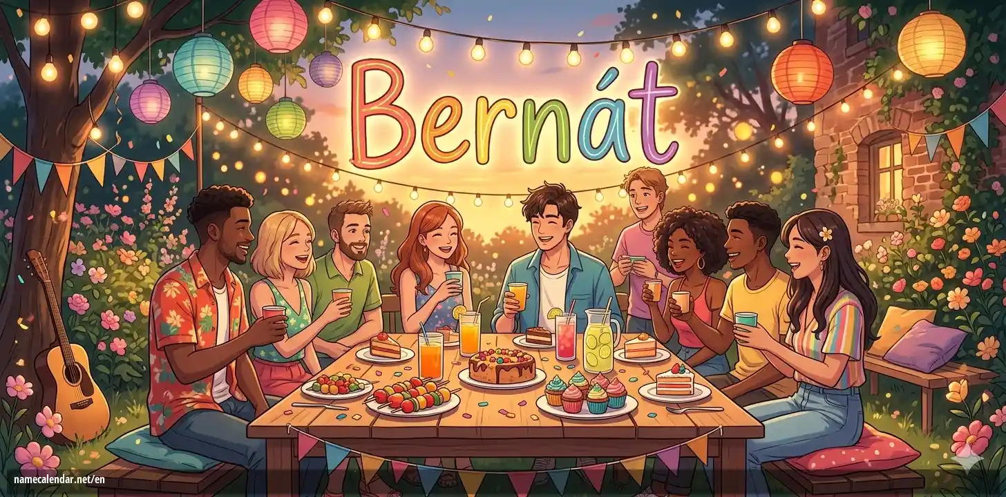 Celebration of name day and name - Bernát