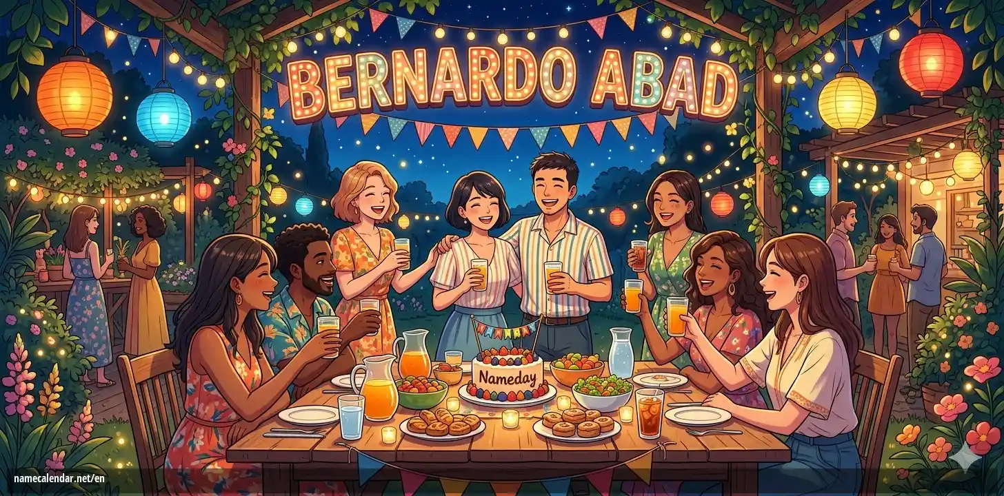 Celebration of name day and name - Bernardo Abad