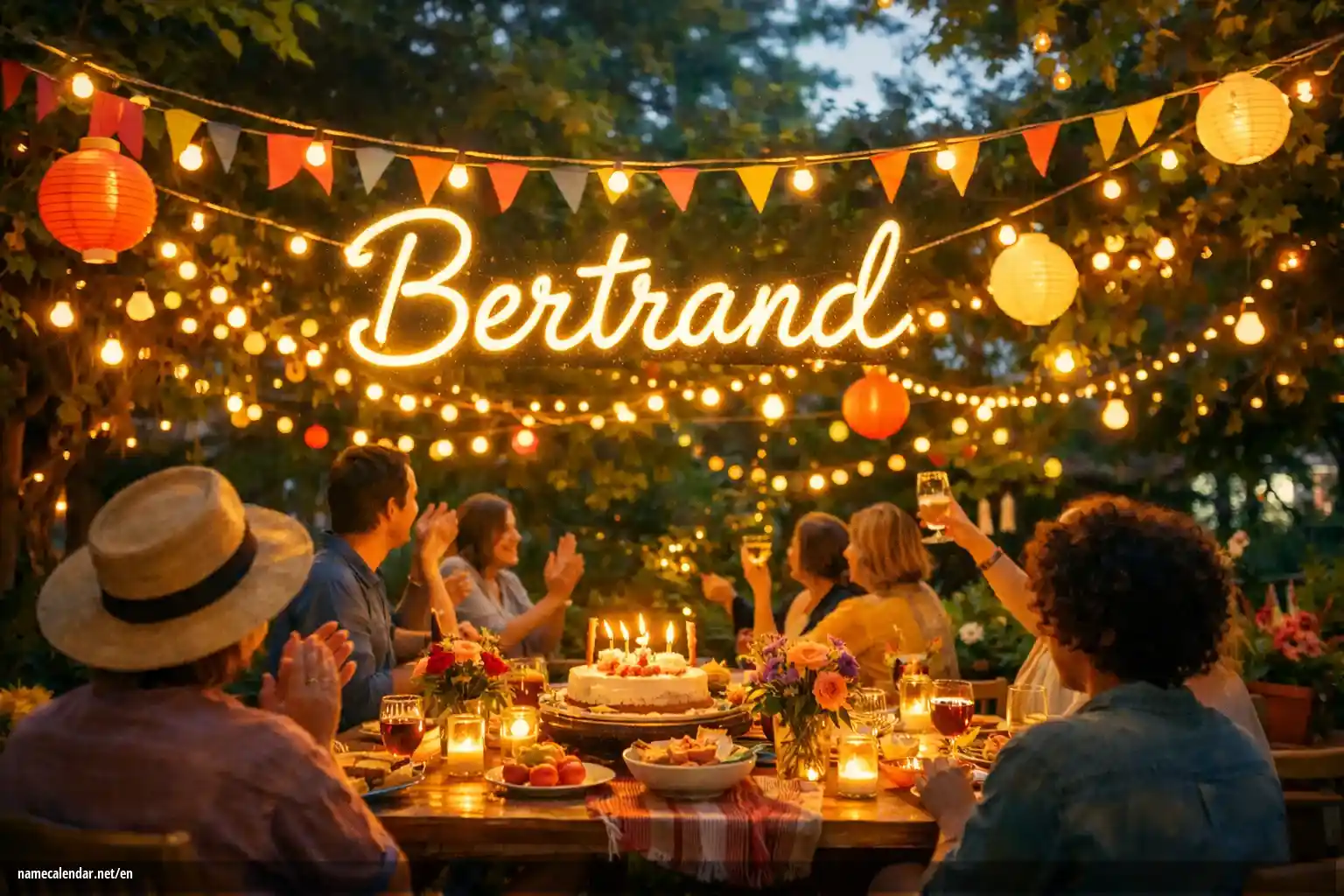 Celebration of name day and name - Bertrand