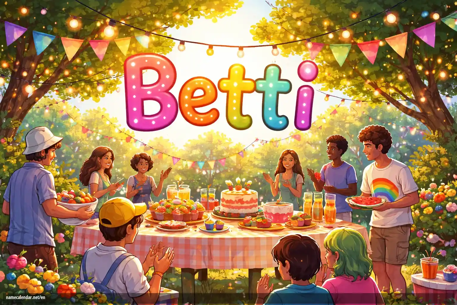 Celebration of name day and name - Betti