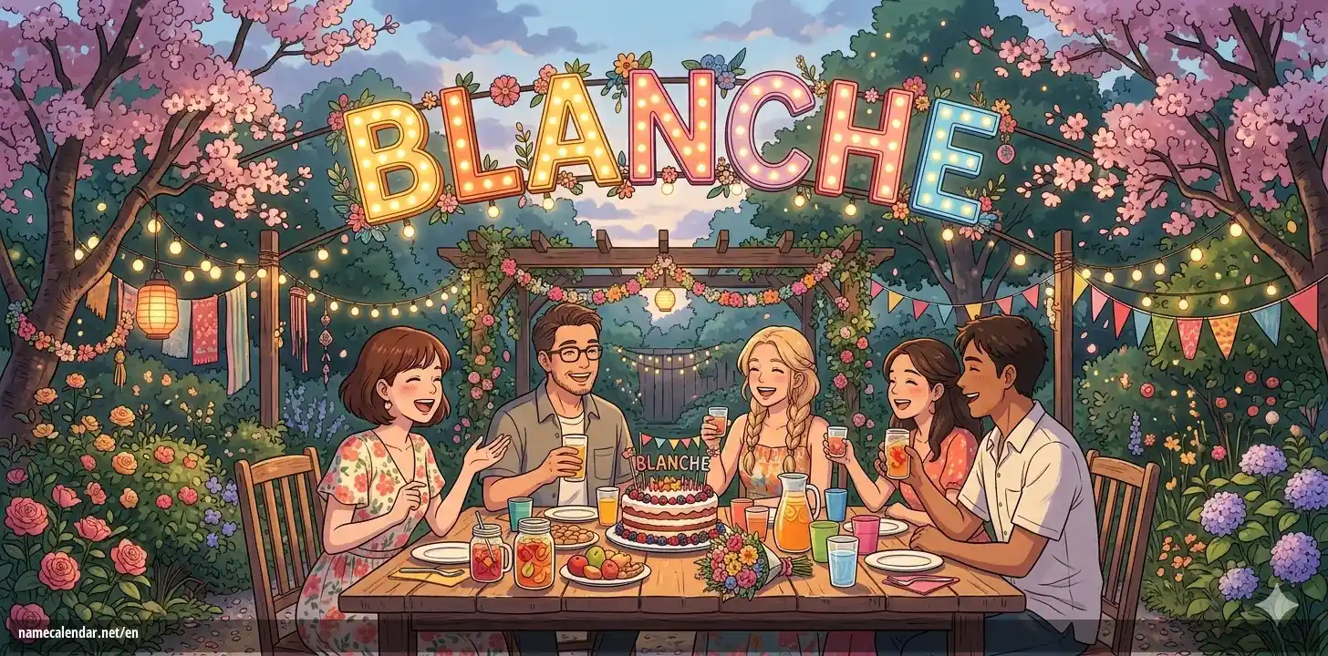Celebration of name day and name - Blanche