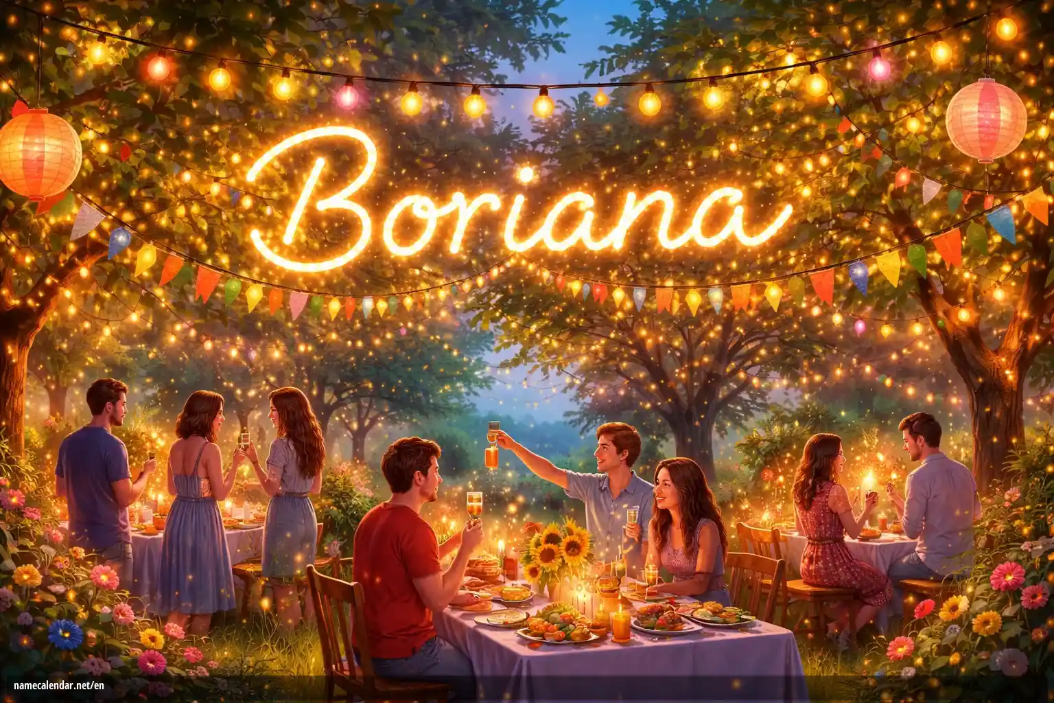 Celebration of name day and name - Boriana