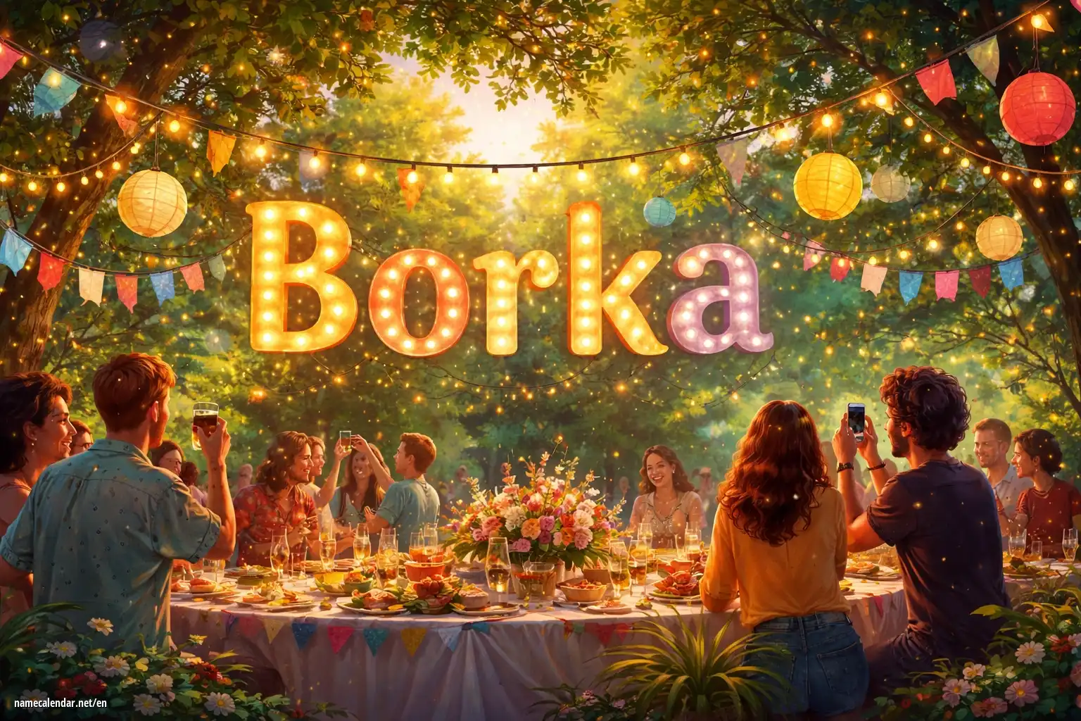 Celebration of name day and name - Borka