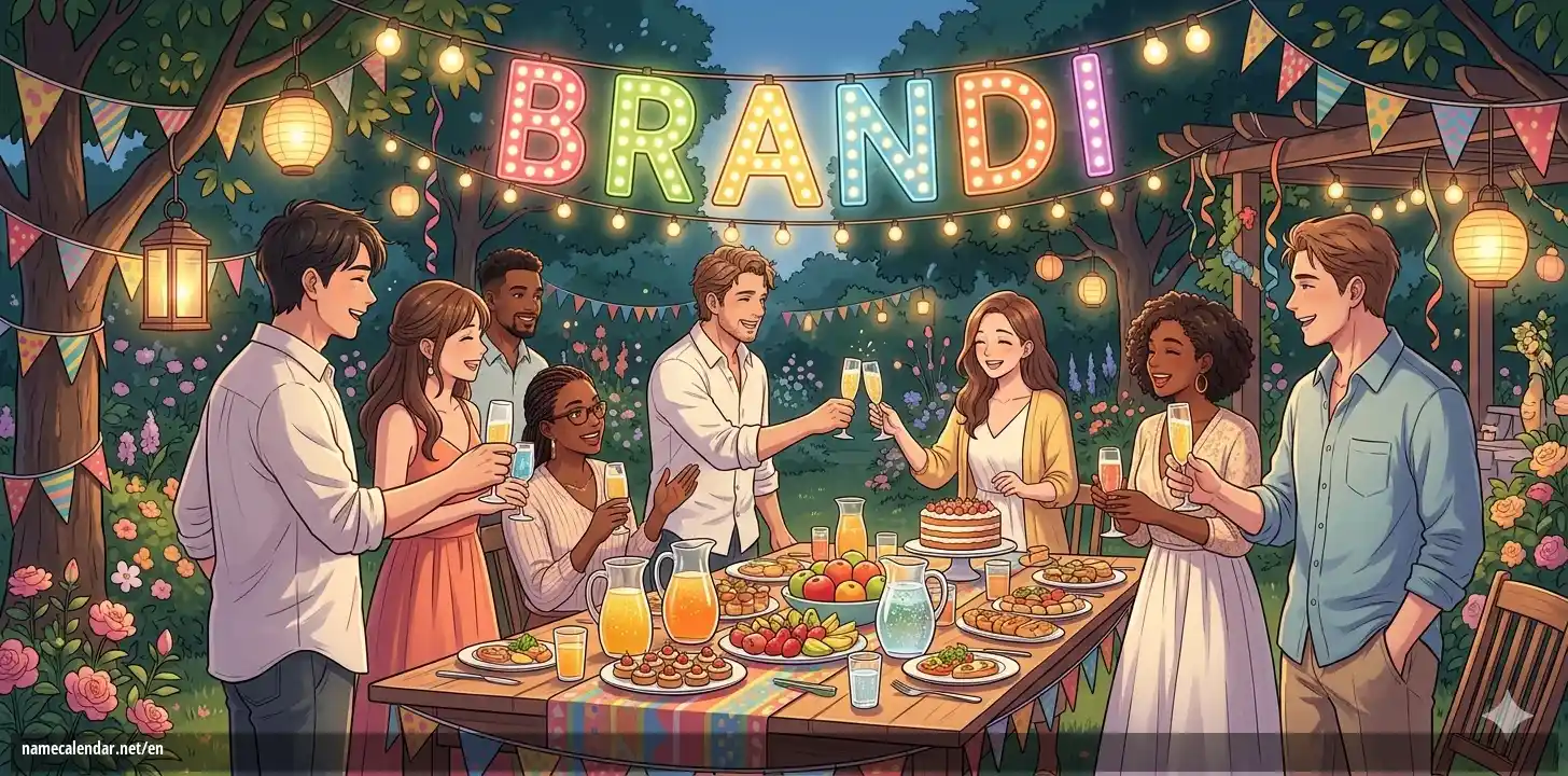 Celebration of name day and name - Brandi