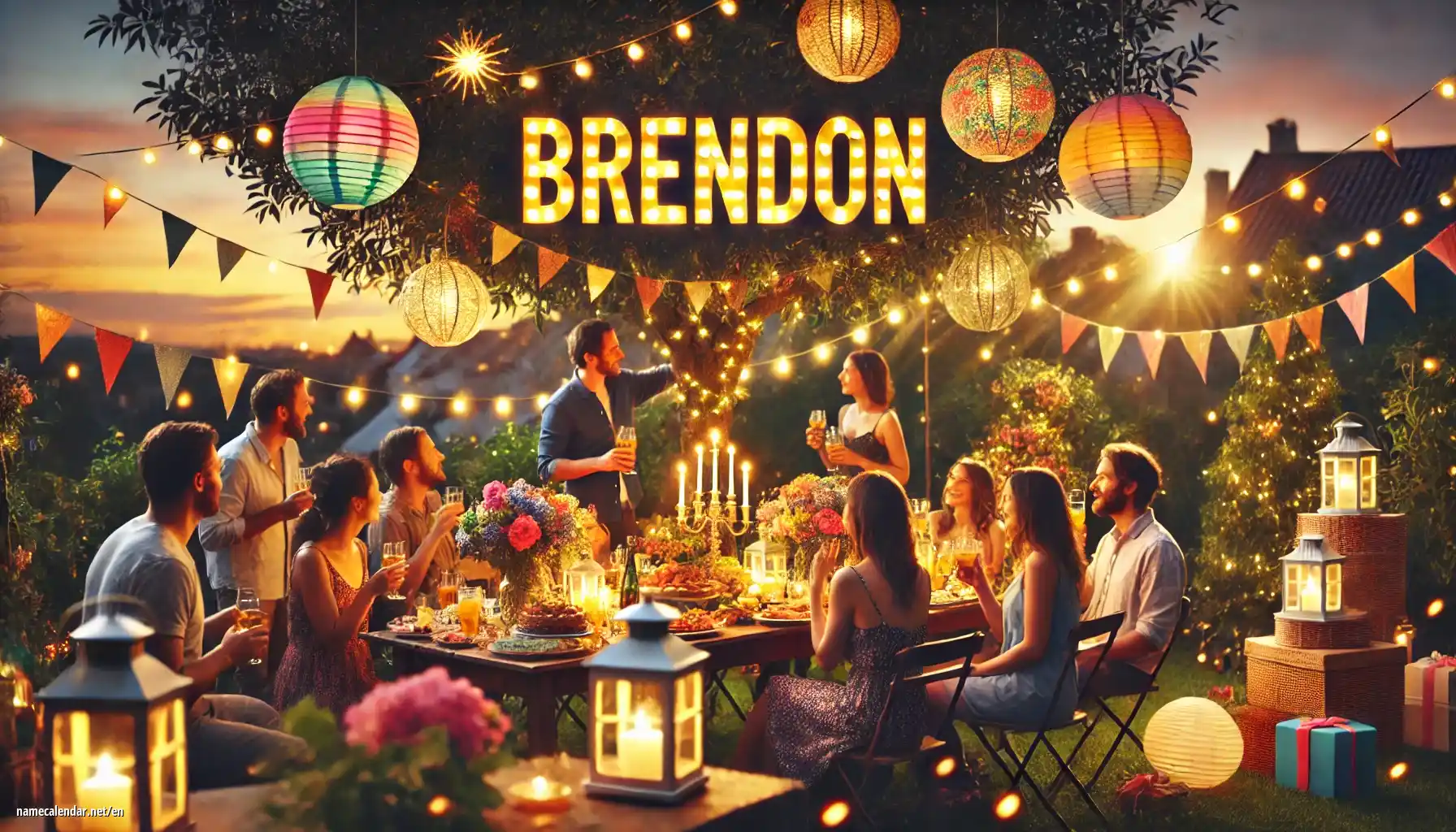Celebration of name day and name - Brendon