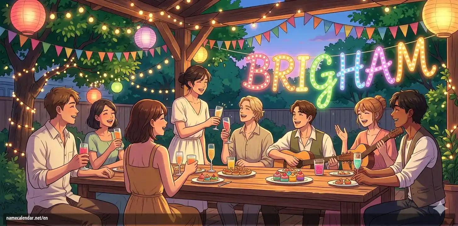 Celebration of name day and name - Brigham