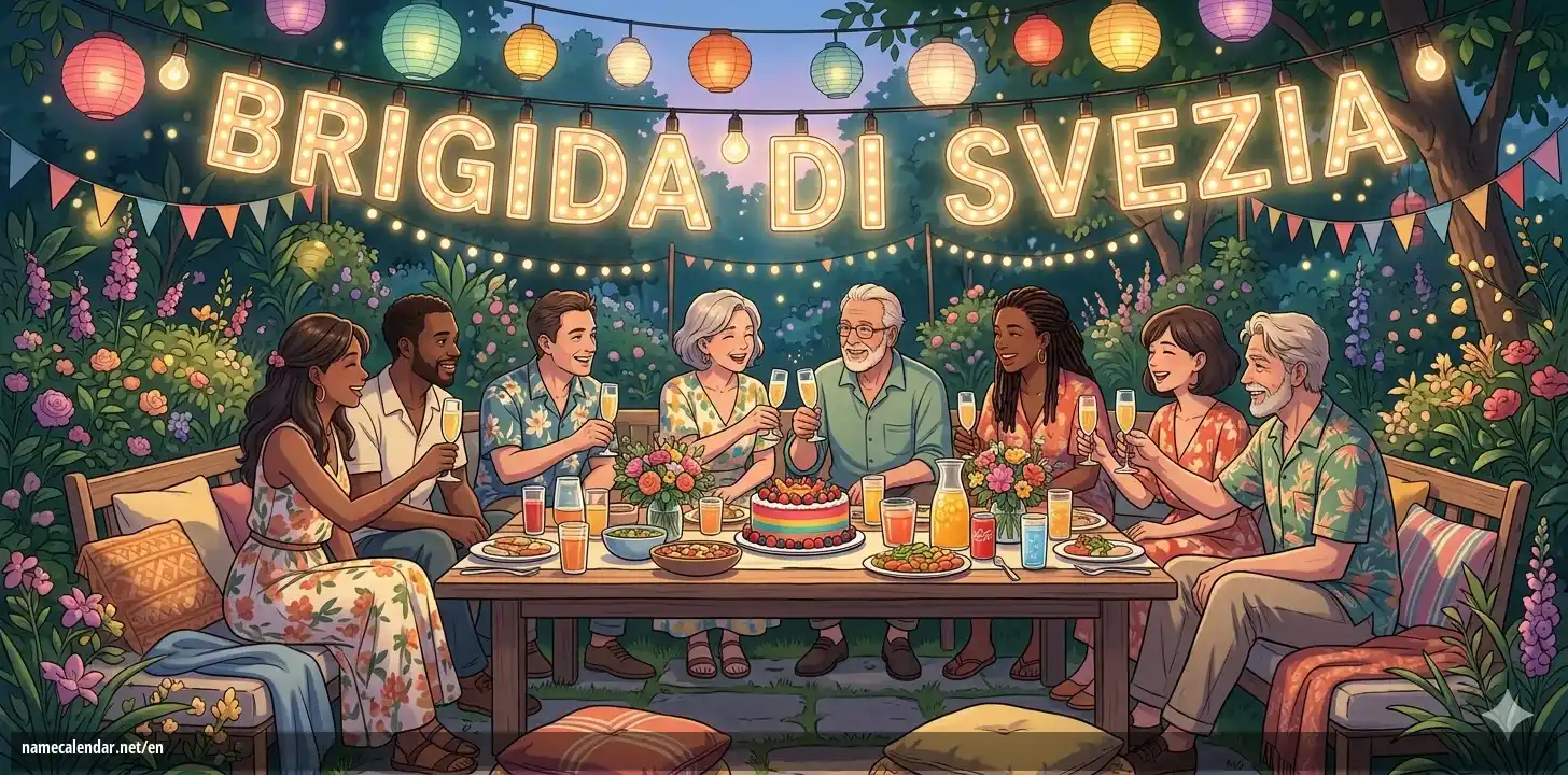 Celebration of name day and name - Brigida di Svezia