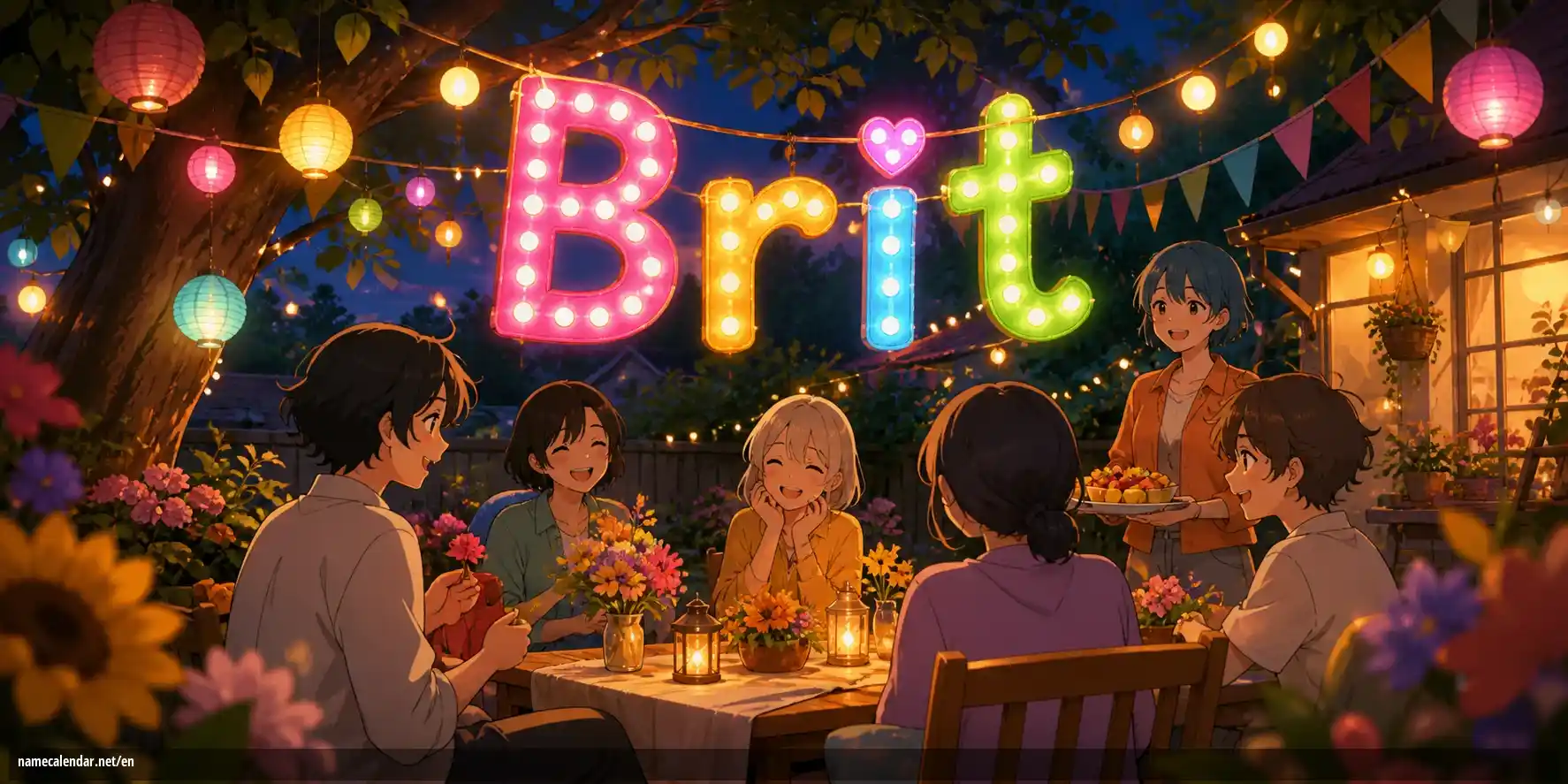 Celebration of name day and name - Brit