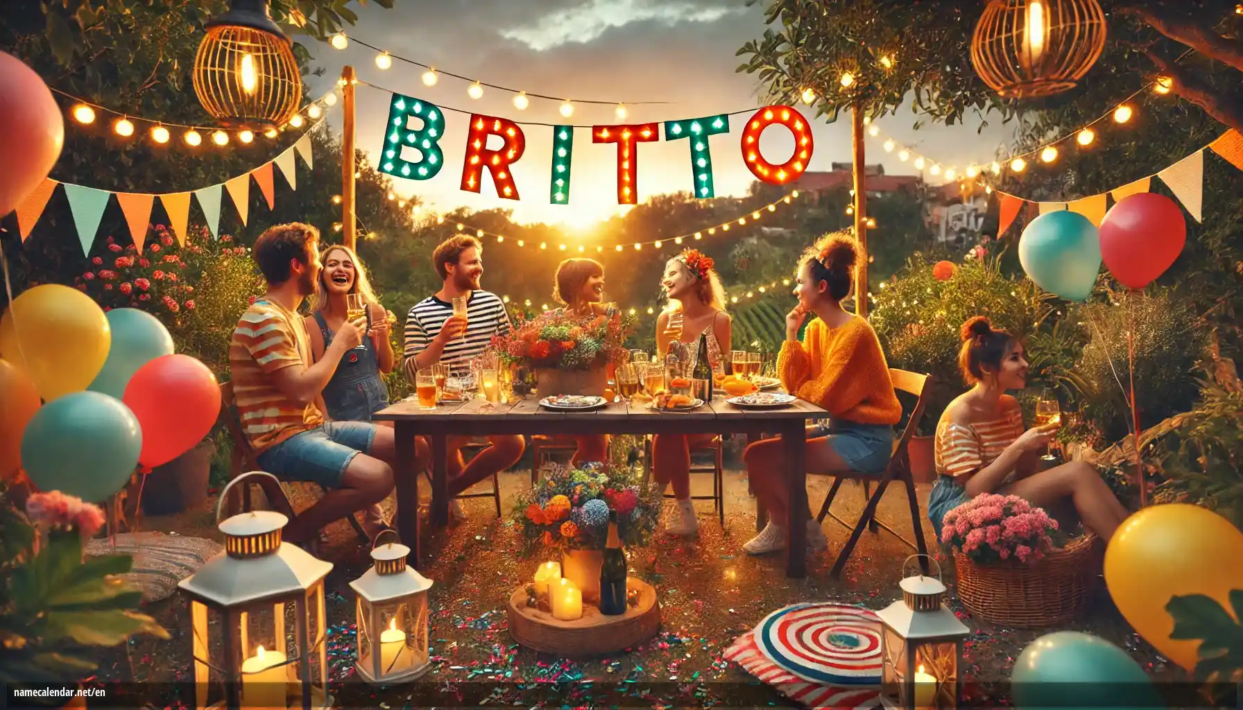 Celebration of name day and name - Britto