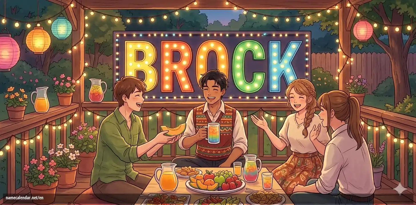 Celebration of name day and name - Brock