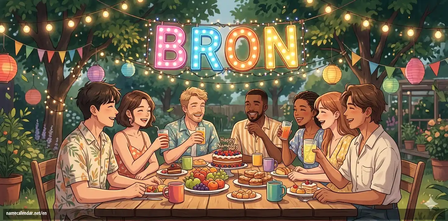 Celebration of name day and name - Bron