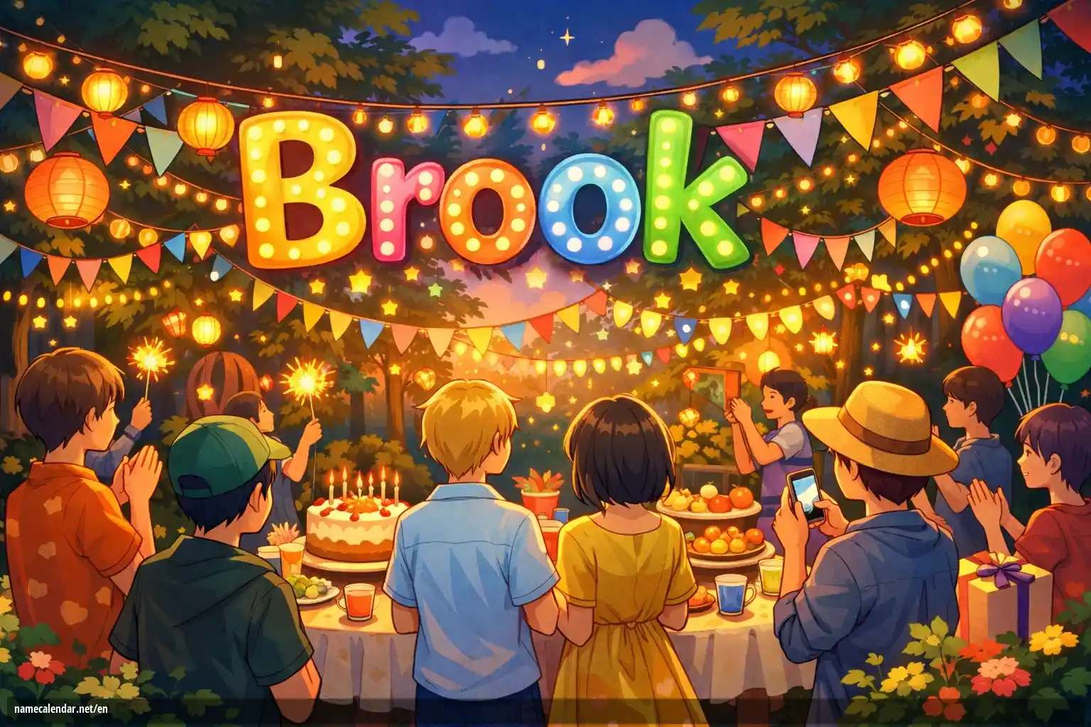 Celebration of name day and name - Brook
