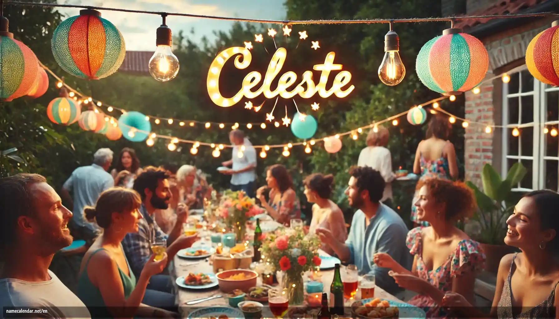 Celebration of name day and name - Céleste