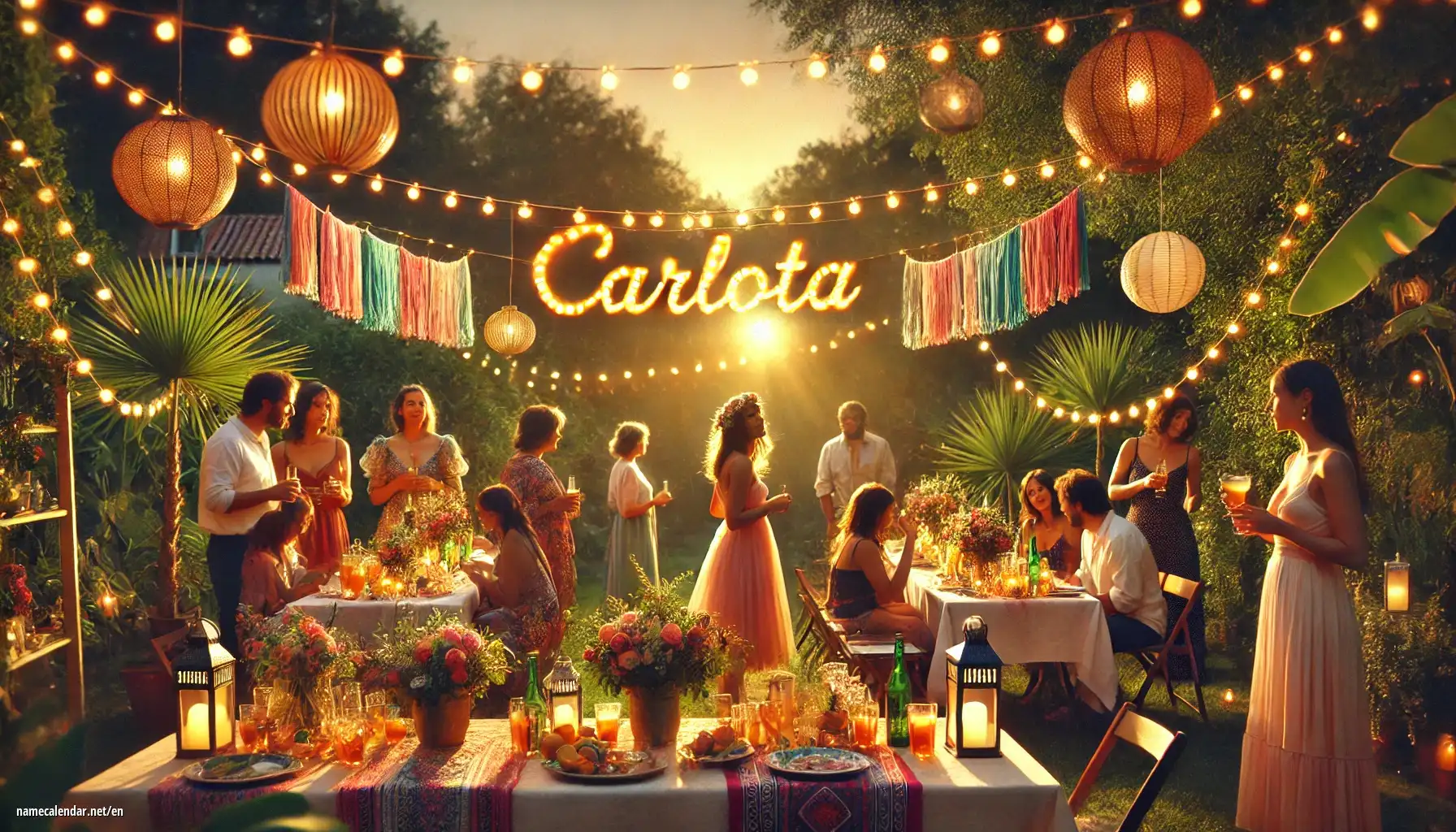 Celebration of name day and name - Carlota