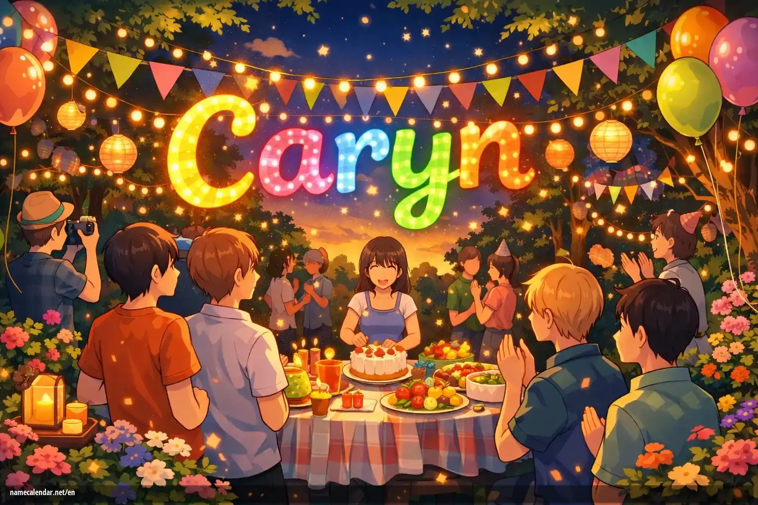 Celebration of name day and name - Caryn