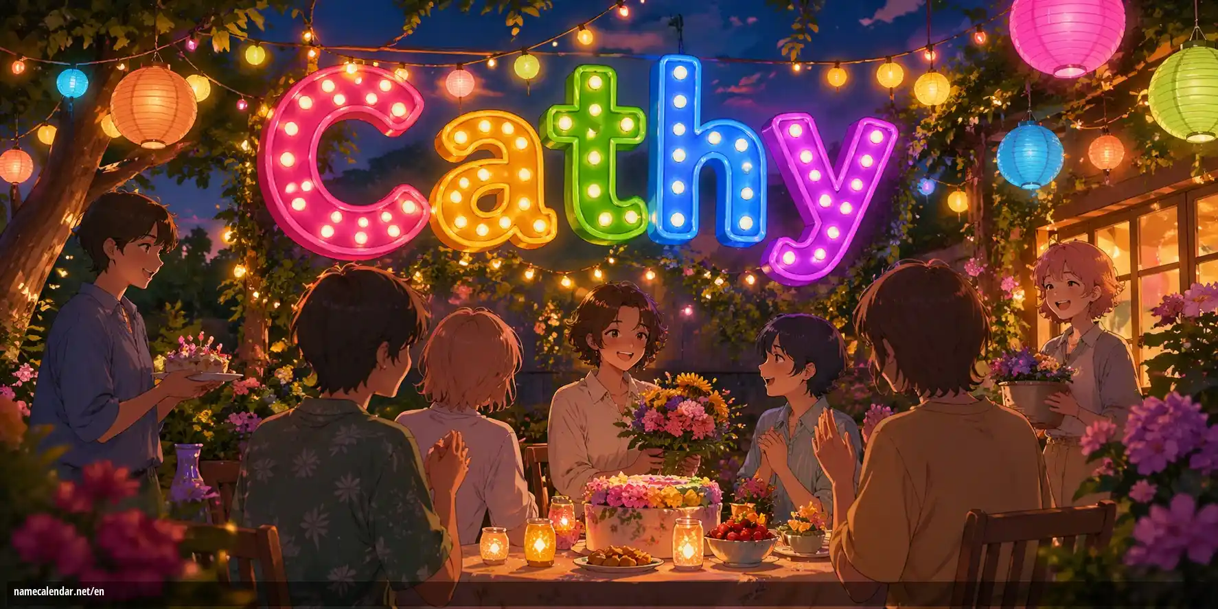 Celebration of name day and name - Cathy