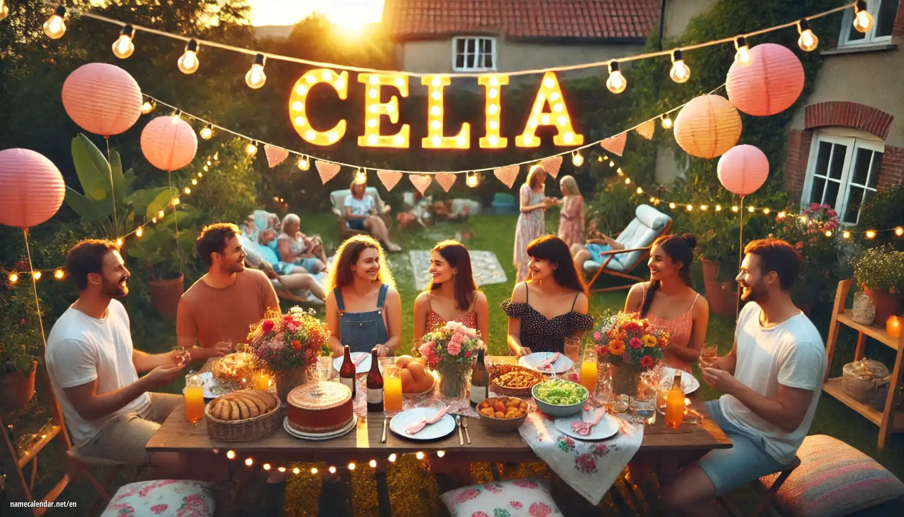 Celebration of name day and name - Celia