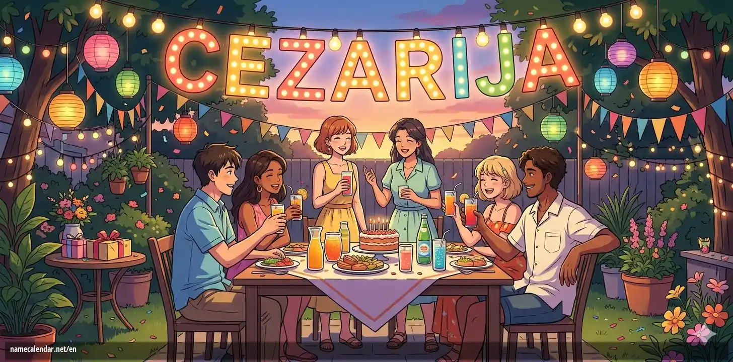 Celebration of name day and name - Cezarija