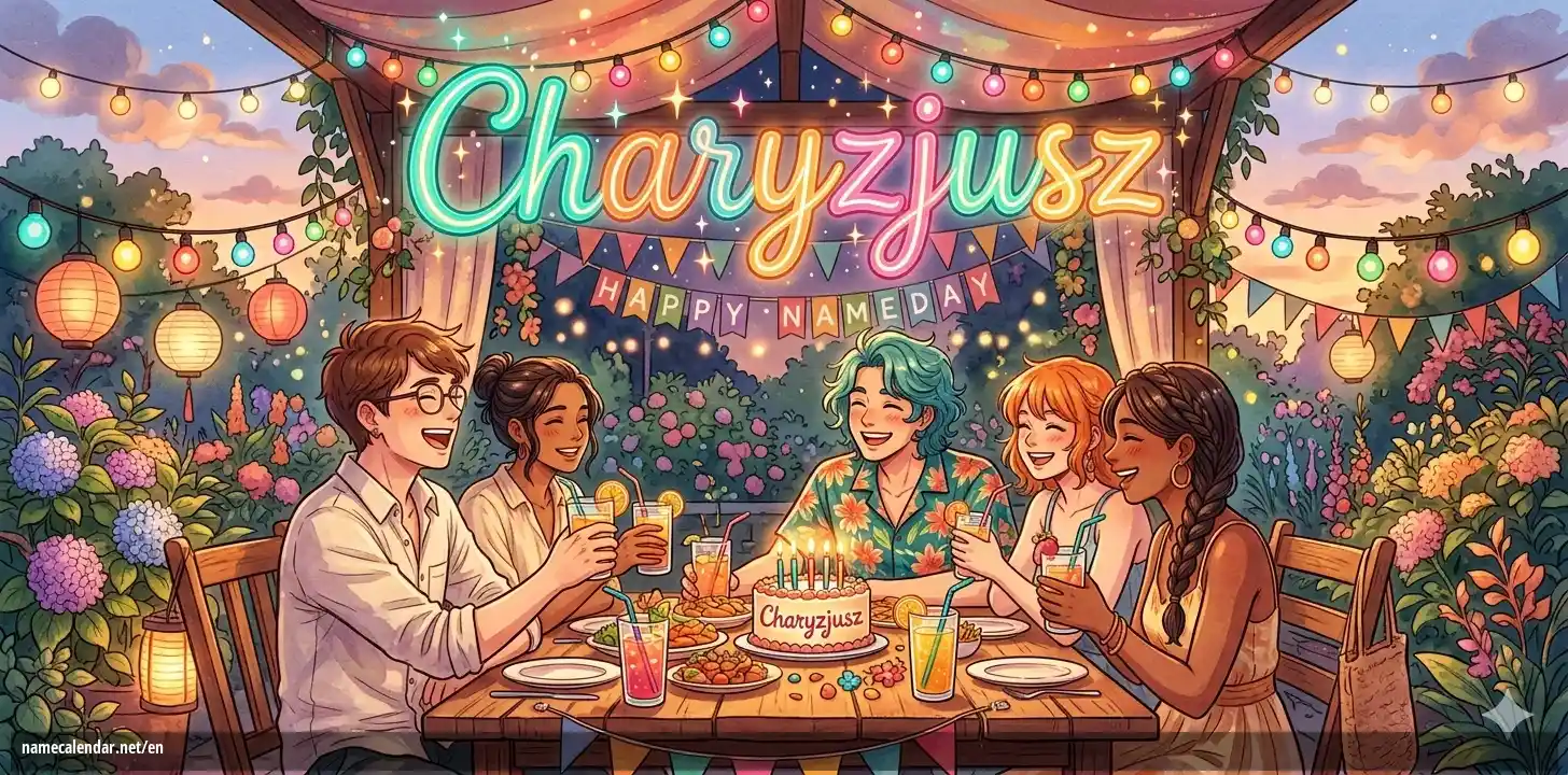 Celebration of name day and name - Charyzjusz