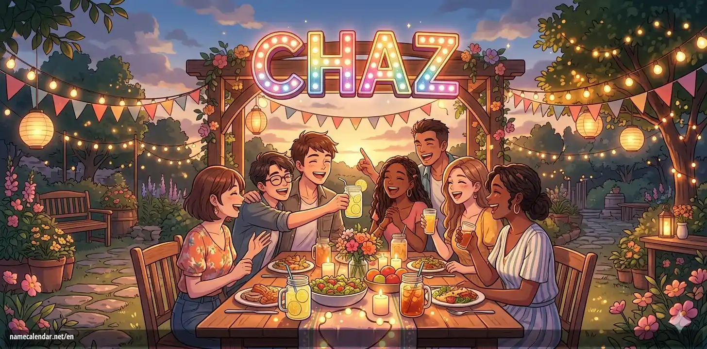 Celebration of name day and name - Chaz