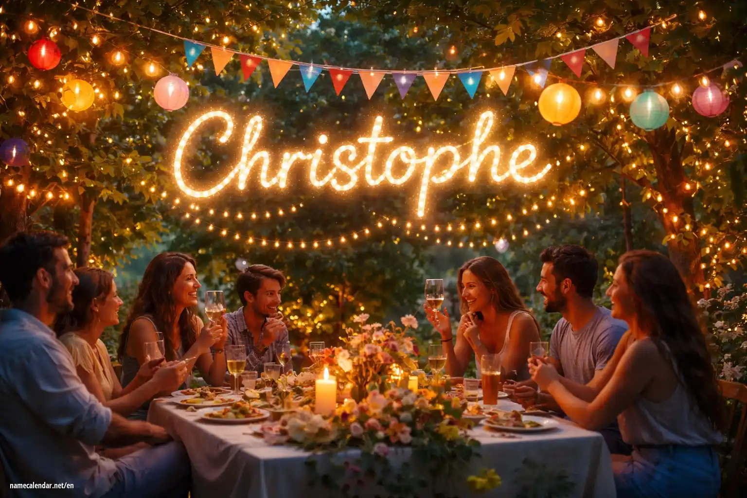 Celebration of name day and name - Christophe