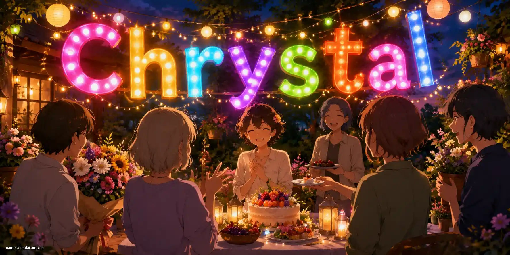 Celebration of name day and name - Chrystal