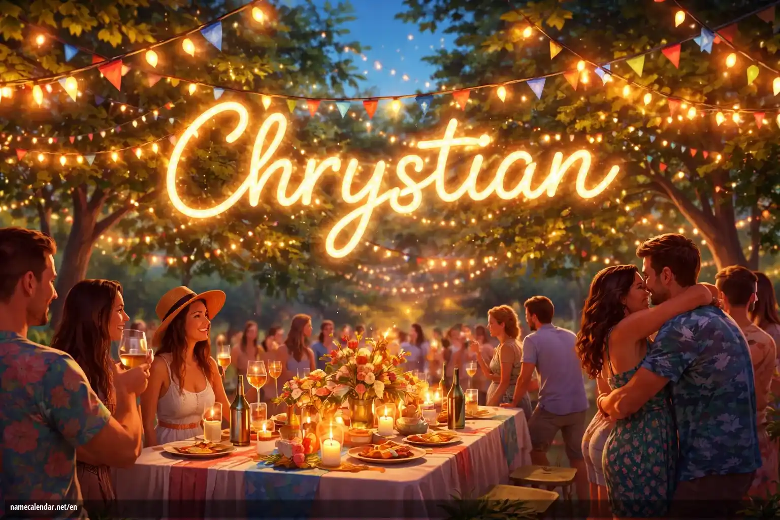 Celebration of name day and name - Chrystian