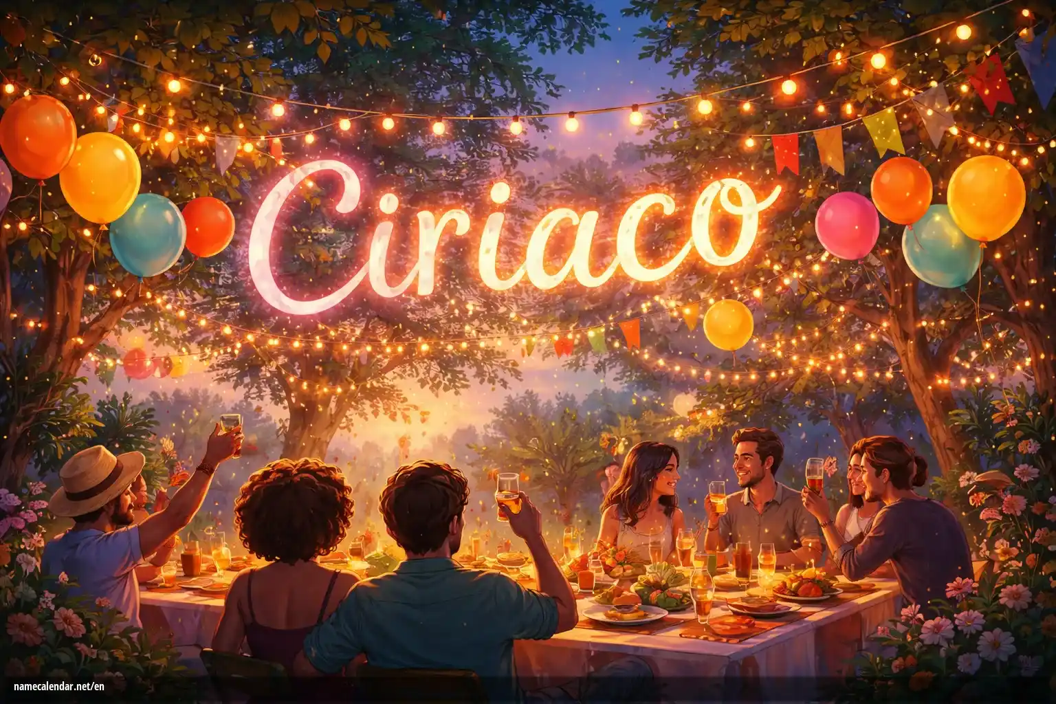 Celebration of name day and name - Ciriaco