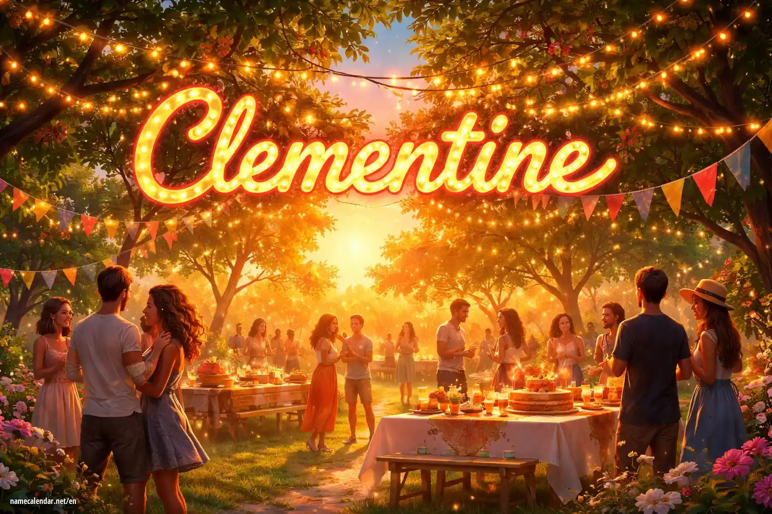 Celebration of name day and name - Clementine