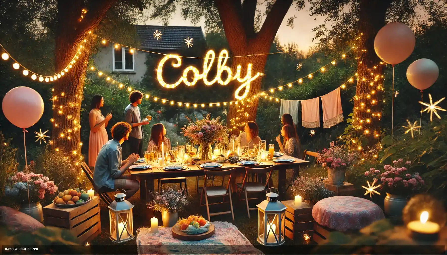 Celebration of name day and name - Colby