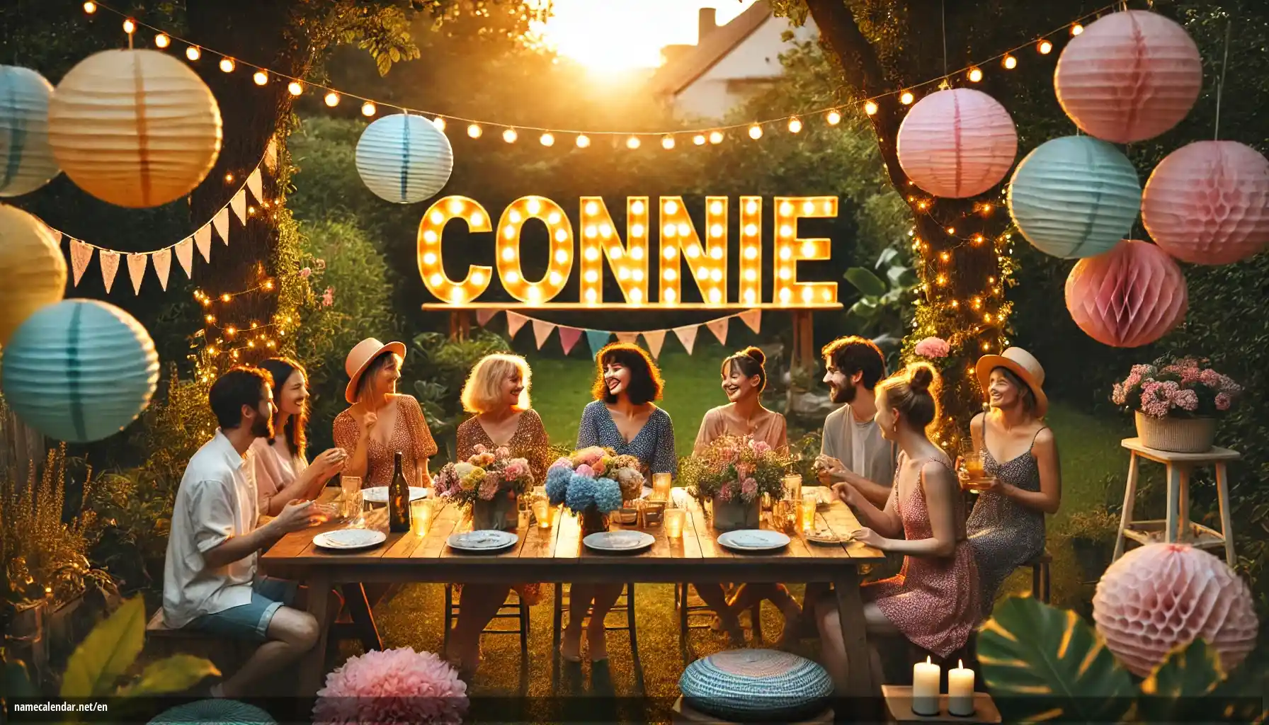 Celebration of name day and name - Connie