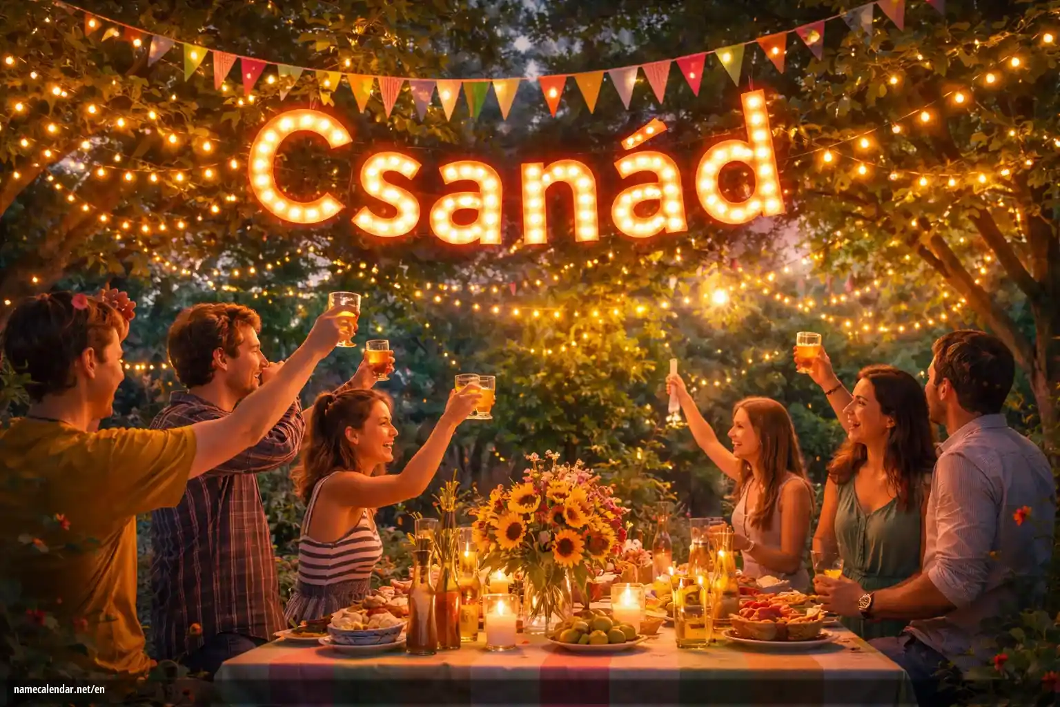 Celebration of name day and name - Csanád