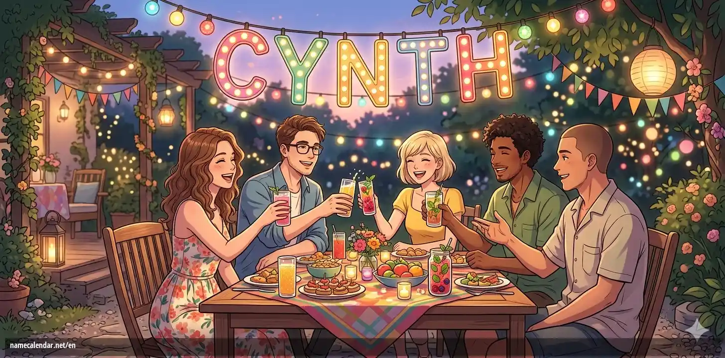 Celebration of name day and name - Cynth